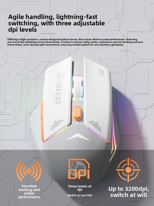 Souris gaming sans fil rechargeable 550 Mecha – Clics silencieux