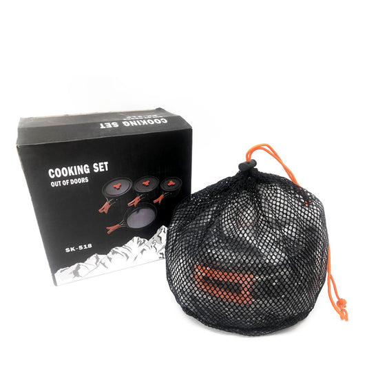 3-Piece Aluminium Camping Cookware Set with Kettle