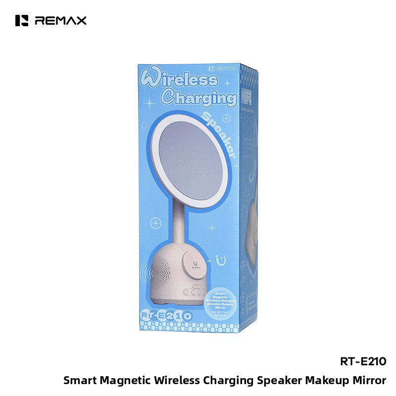 RT-E210 LED Makeup Mirror with Bluetooth Speaker – Beige