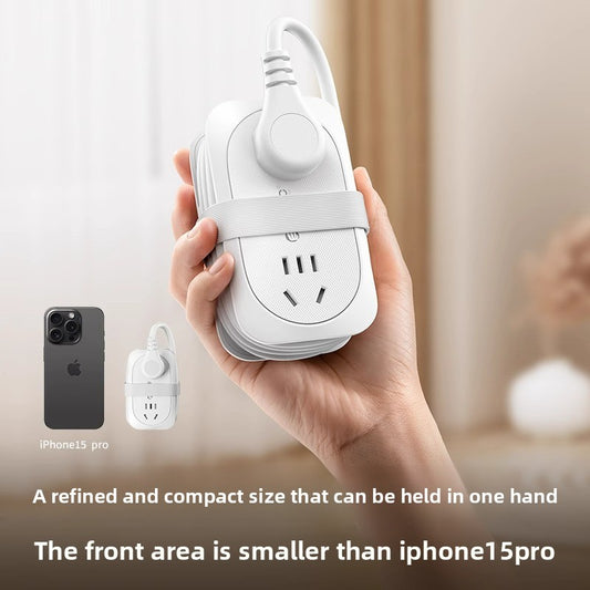 Compact 4-Outlet Power Strip with 1.3m Cord