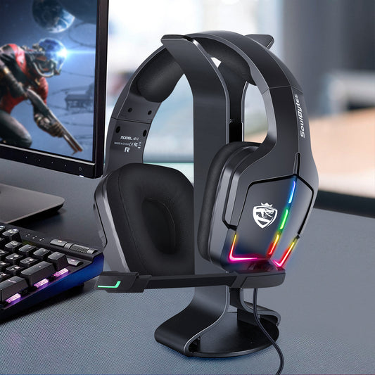 Casque gaming filaire RGB S12 avec transducteurs de 50 mm et microphone