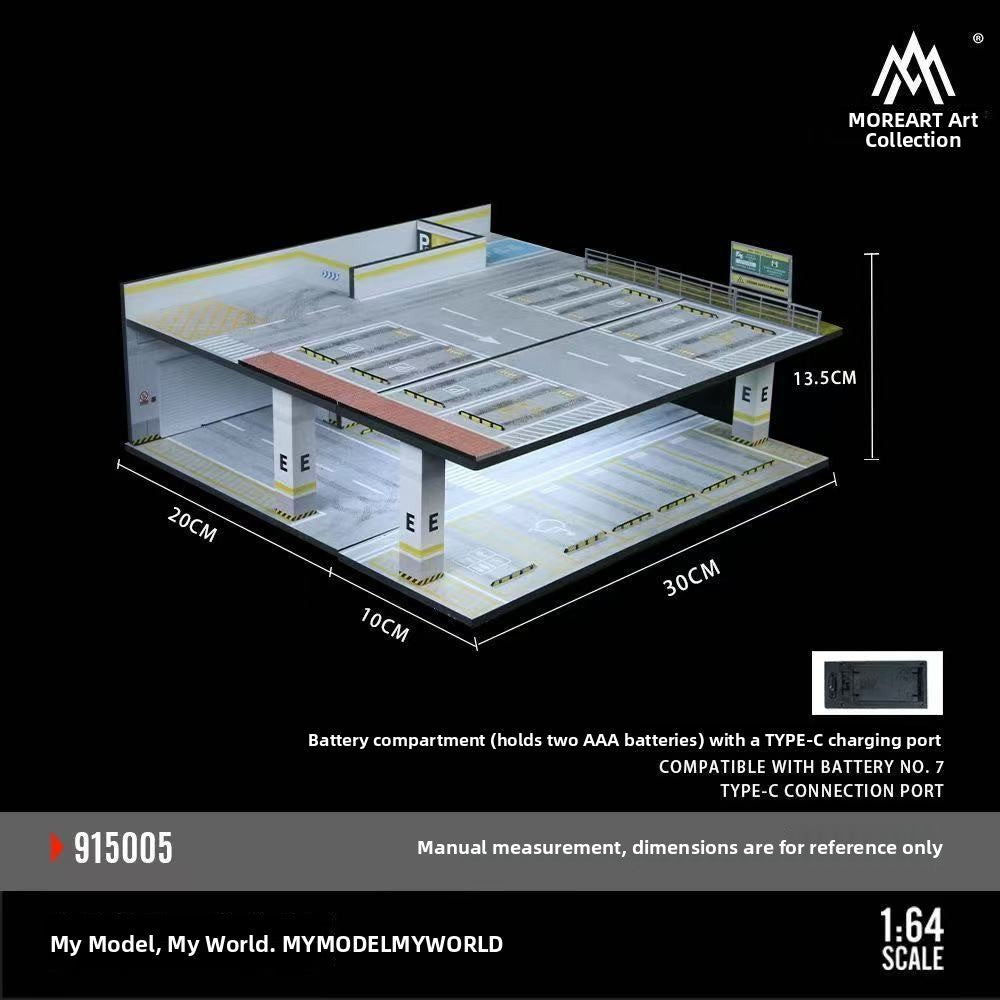 64 Scale Underground Parking Garage Light Version Assembly Model β QIUOLA | qiuola.com