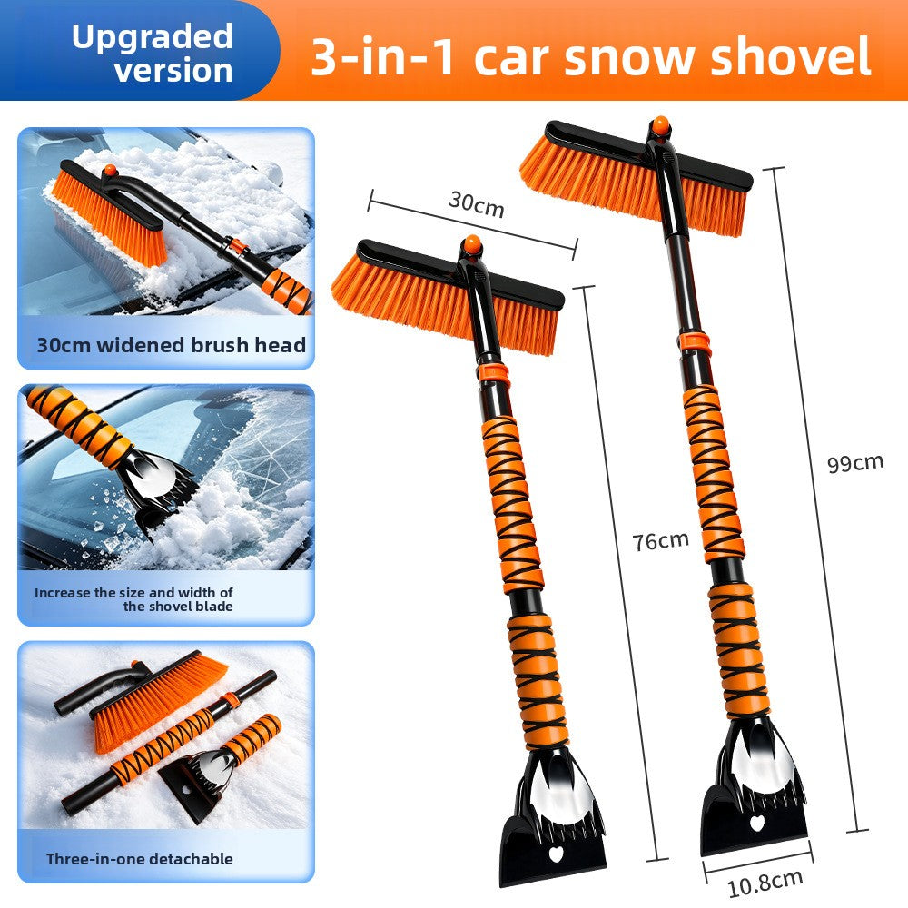3-in-1 Telescopic Car Snow Brush, Ice Scraper & Shovel