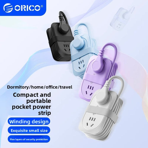 Compact 4-Outlet Power Strip with 1.3m Cord