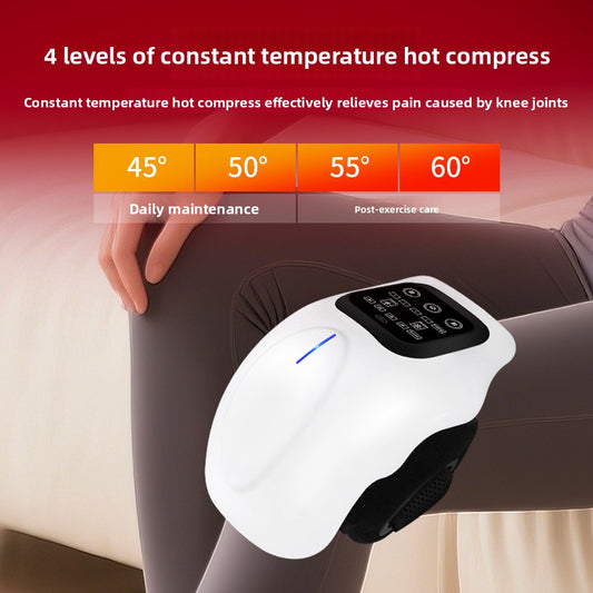Heated Vibration Knee Massager with 3 Settings – White