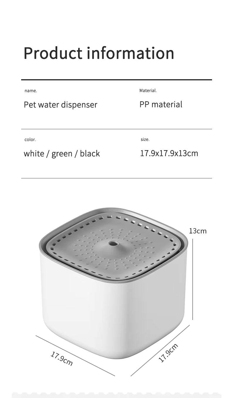 Petal Cat Water Fountain | 3L Silent USB Dispenser