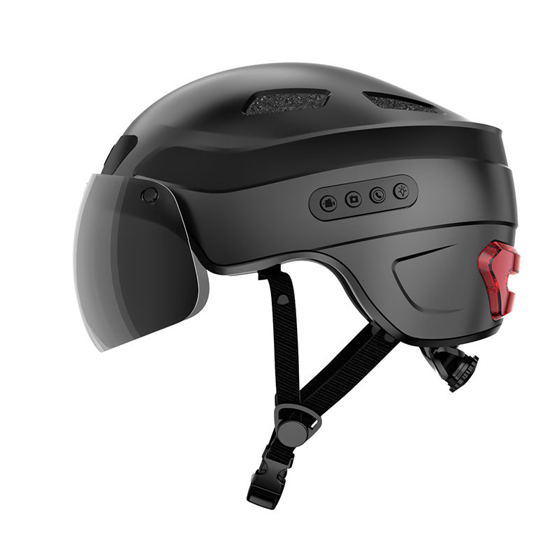 Bluetooth Cycling Helmet with Built-In Camera – Titanium, L