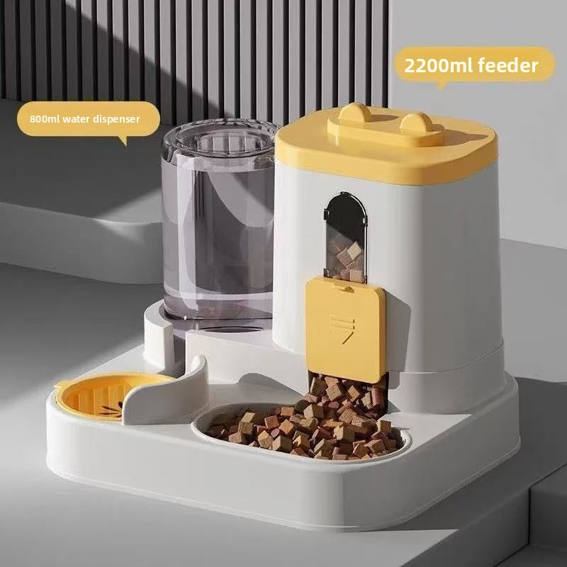 2-in-1 Pet Feeder & Water Bowl, Non-Electric — QIUOLA | qiuola.com