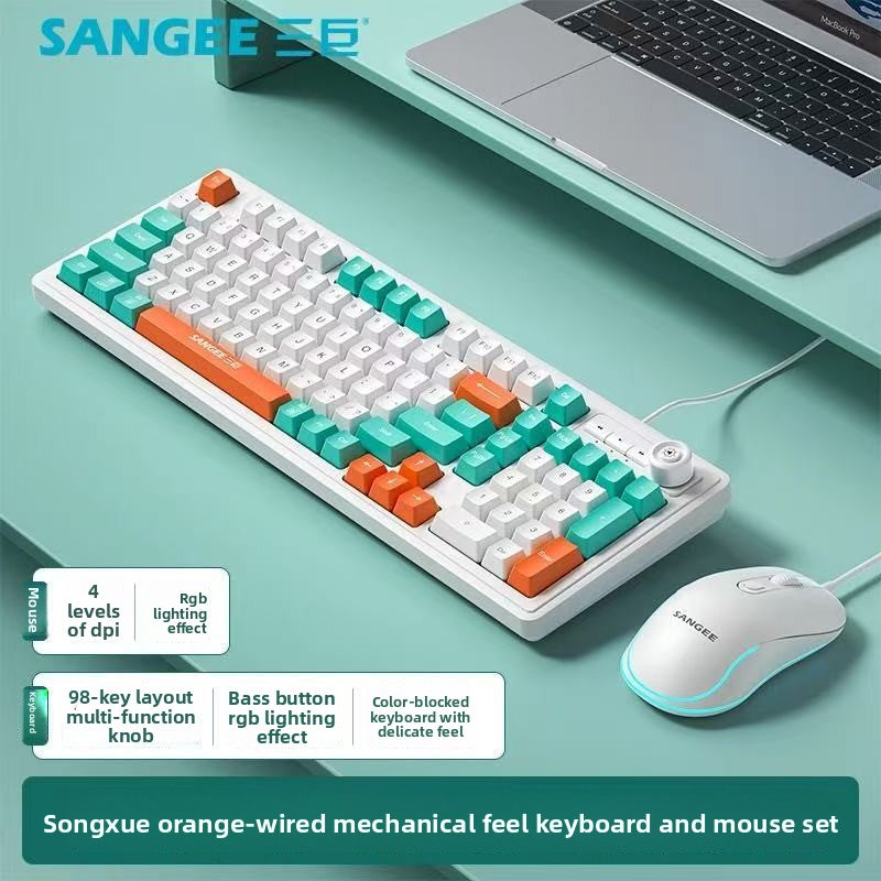 Sangee K18 Wired Backlit Keyboard with Volume Knob