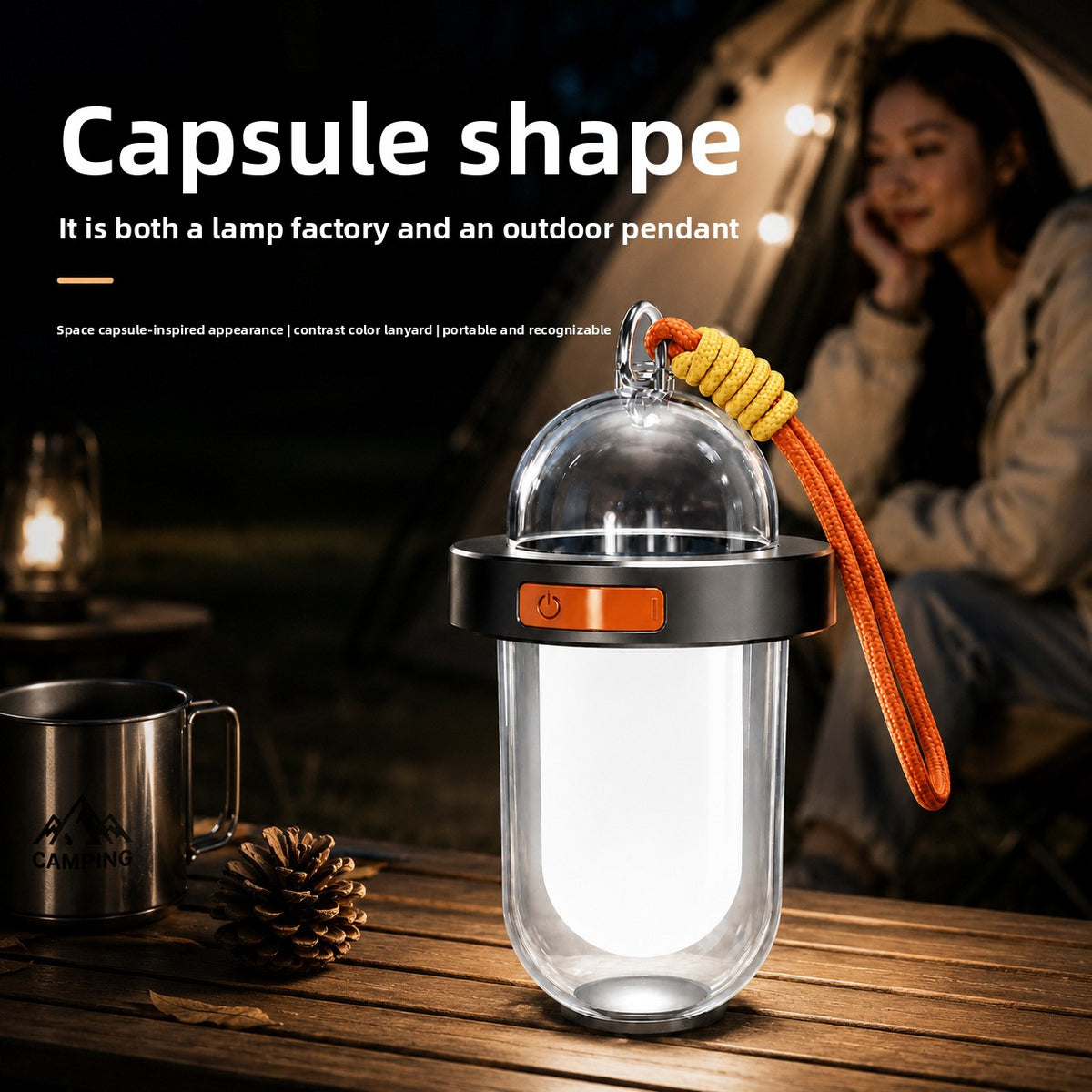 Portable Solar Camping Light with 3-Level Dimming