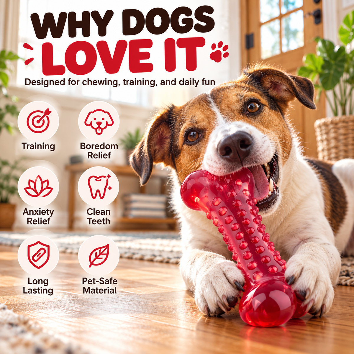 Chomp Proof Natural Rubber Dog Chew Toy — QIUOLA | qiuola.com