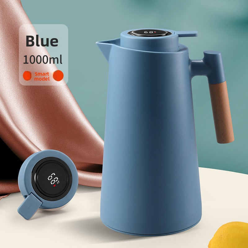 1L Insulated Thermal Jug with Wooden Handle