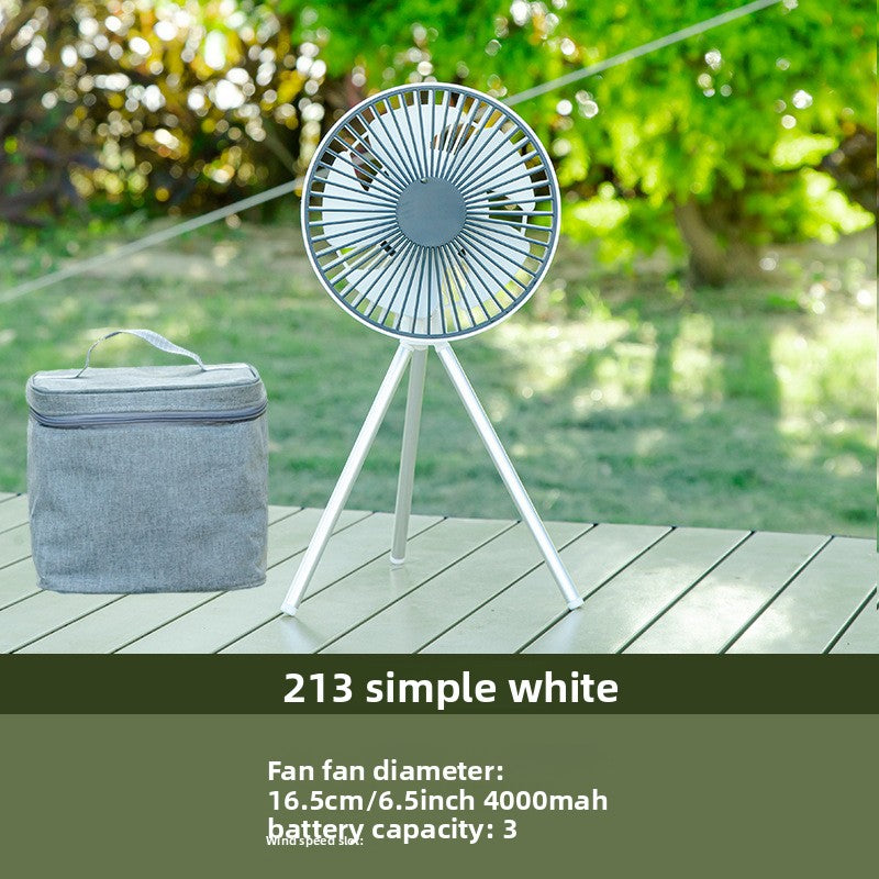 Rechargeable Camping Fan with Tripod & Hanging Hook
