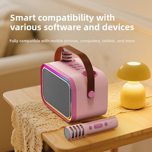 Portable Bluetooth 5.3 Karaoke Speaker – 2 Microphones