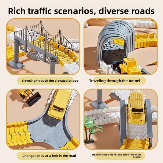 DIY Motorised Construction Vehicle Track Set – 135, 180 or 276 Pieces — QIUOLA | qiuola.com