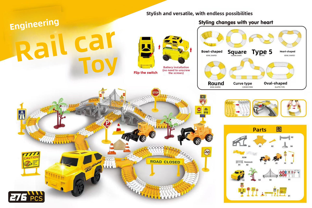 DIY Motorised Construction Vehicle Track Set – 135, 180 or 276 Pieces — QIUOLA | qiuola.com