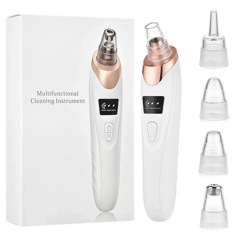 Rechargeable Blackhead Remover with 3 Suction Levels – White — QIUOLA | qiuola.com
