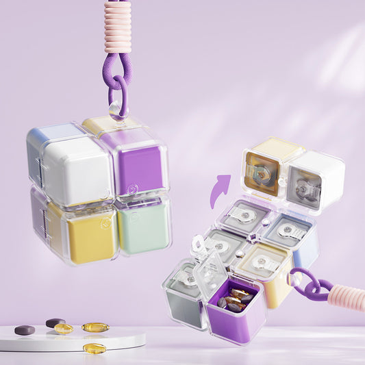H010 Portable Multi-Compartment Pill Organizer – Flip-Top — QIUOLA | qiuola.com