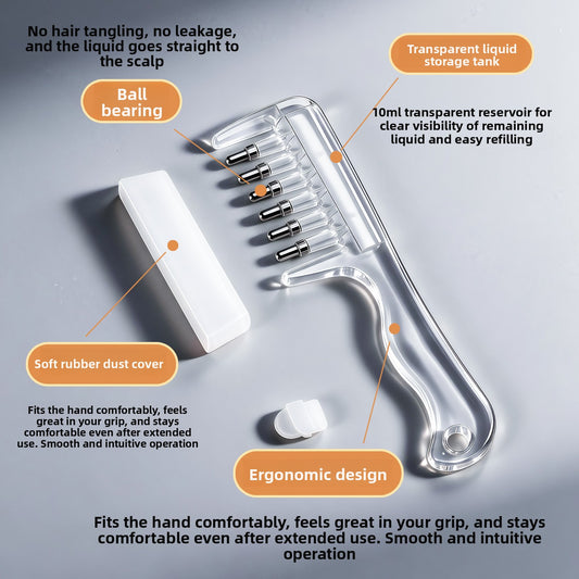 Scalp Oil Applicator Comb with Roller Balls — QIUOLA | qiuola.com