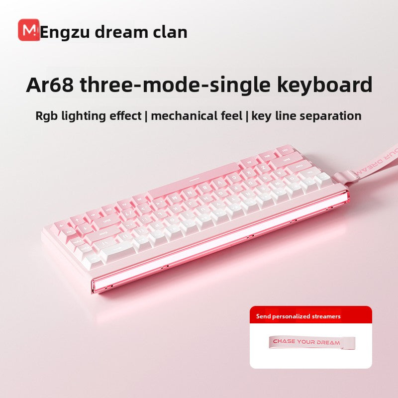 Mengzu Air68 Compact RGB Keyboard – Wired or Tri-Mode