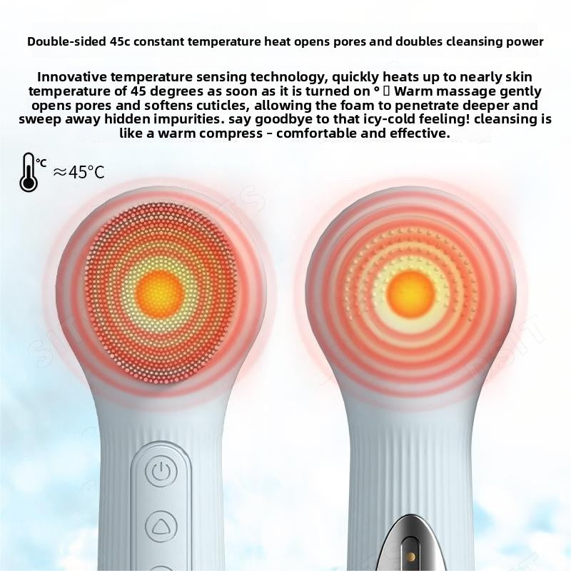 Rechargeable Heated Silicone Facial Cleansing Brush