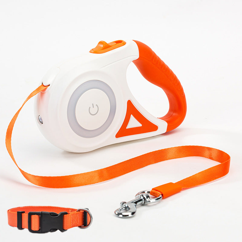 Paw Lead Retractable Dog Leash & Collar Set