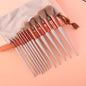 13-Piece Synthetic Makeup Brush Set with Velvet Pouch — QIUOLA | qiuola.com
