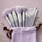 13-Piece Synthetic Makeup Brush Set with Velvet Pouch — QIUOLA | qiuola.com