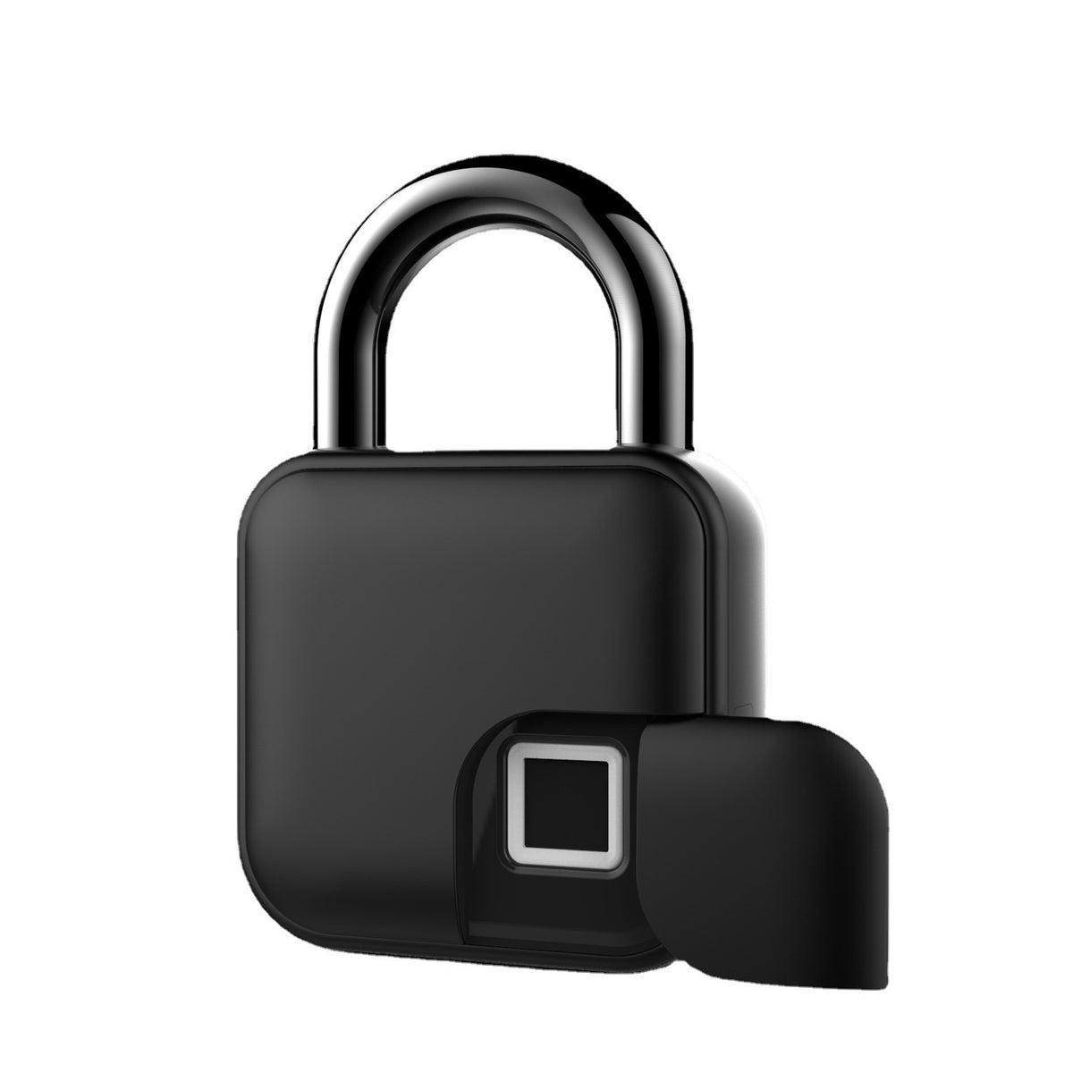 Bluetooth Fingerprint Padlock with Backup Key – Black