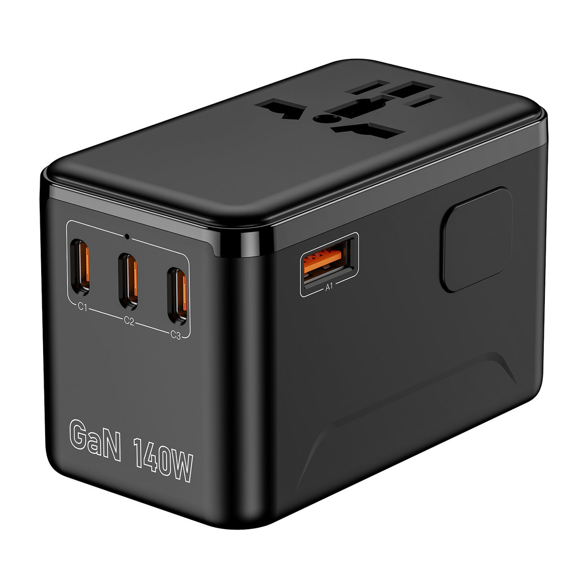 140W GaN Travel Charger with 3 USB-C & 1 USB-A Ports