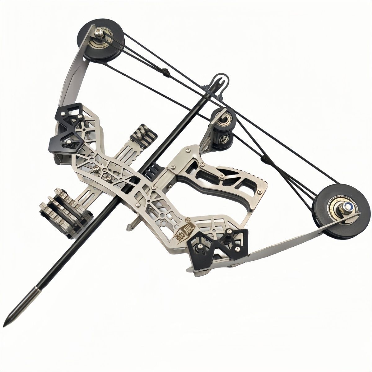 Stainless Steel Compound Bow Set with 4 or 8 Arrows