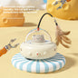Automatic Moving Cat Toy with Feather & Laser – Beige or Pink