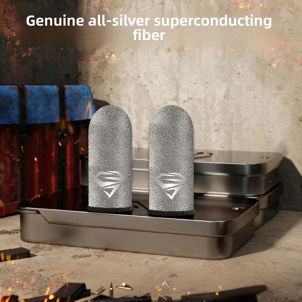 Silver-Fibre Gaming Finger Sleeves for Phones & Tablets