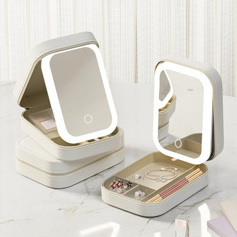 Glow Vanity Box | LED Mirror Makeup Organizer