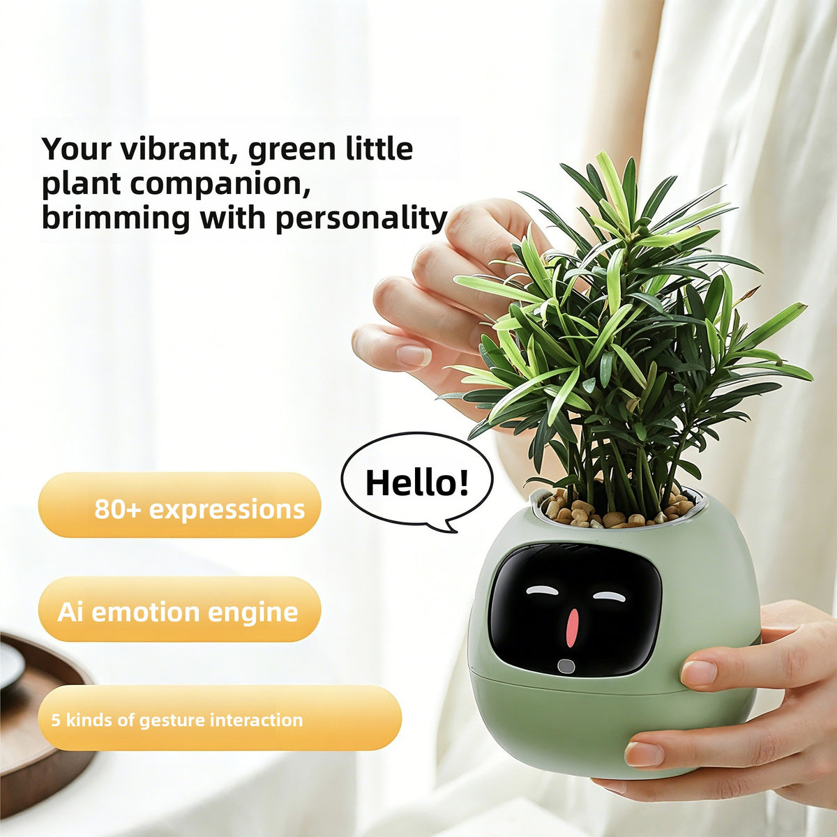 Smart Plant Companion Robot – Interactive Desktop Decor