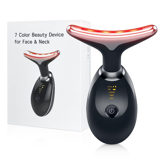 7-Colour LED Face & Neck Massager – Rechargeable