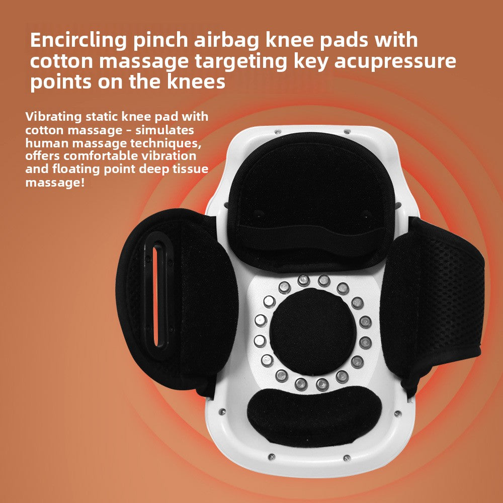 Heated Vibration Knee Massager with 3 Settings – White