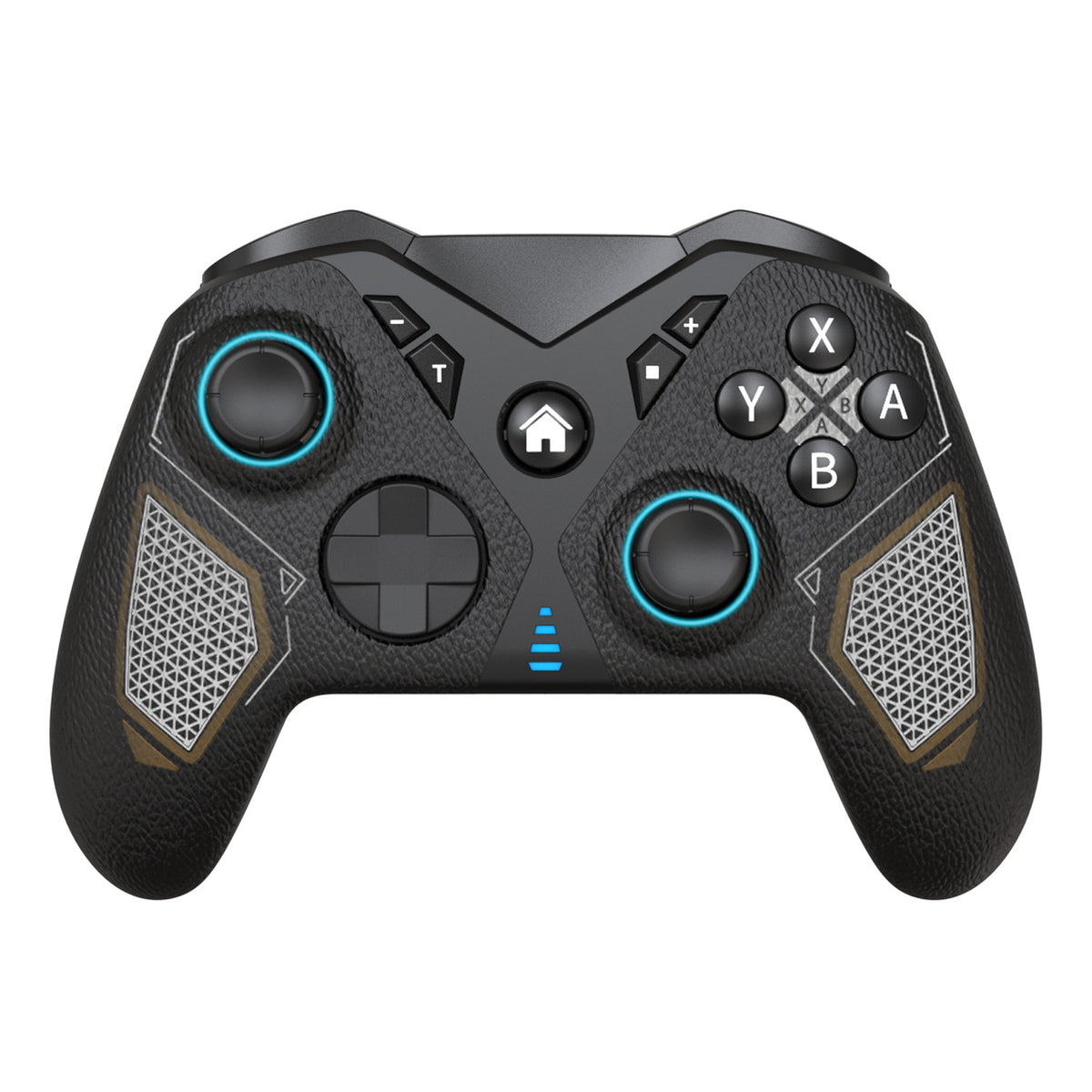 Wireless RGB Gaming Controller with Macro & Vibration – Black