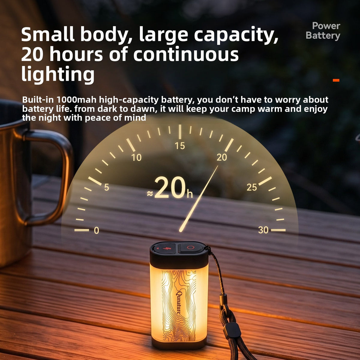 Magnetic Camping Lantern with Adjustable Brightness & Hook