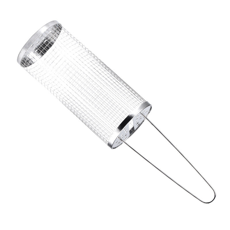 Stainless Steel Rolling BBQ Grill Basket