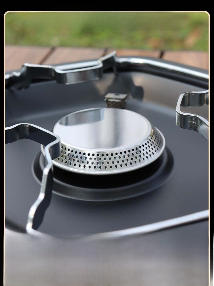 Double-Burner Butane Camping Stove with Storage Bag