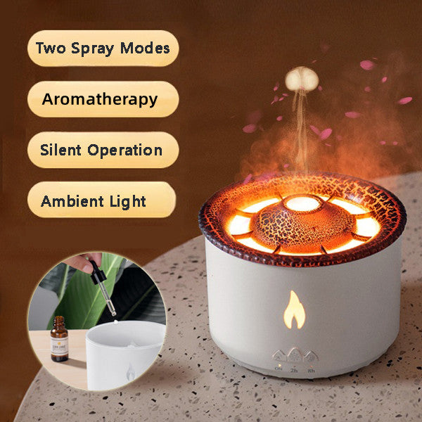 Volcano Flame Mist Diffuser | Aromatherapy Humidifier