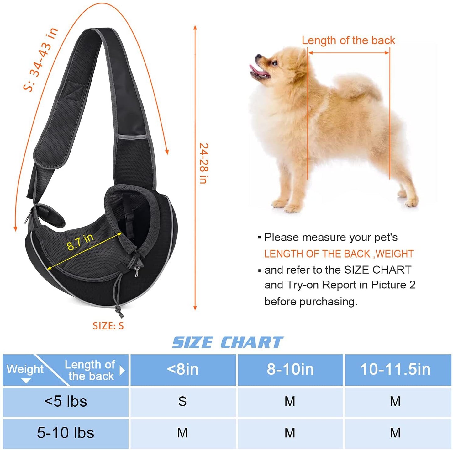 Pet Chic Crossbody Carrier Bag