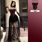 Women's Halloween Lace Costume – Red & Black Mix-and-Match Sets