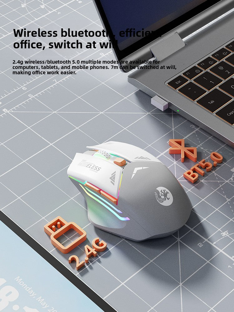 550 Mecha Rechargeable Wireless Gaming Mouse – Quiet Clicks