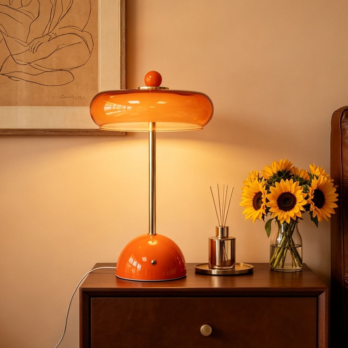 Nordic-Style Table Lamp – USB & Rechargeable Options