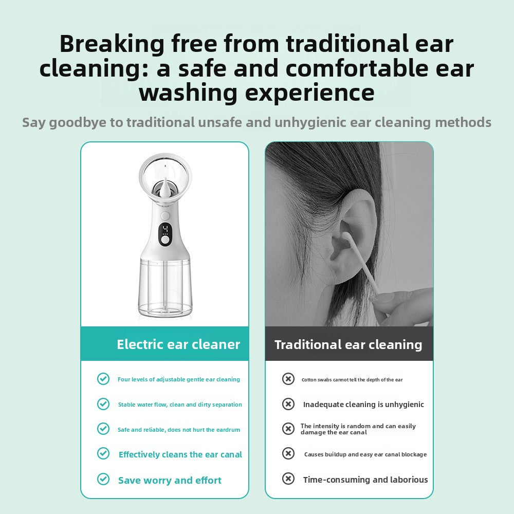 Handheld Electric Ear Cleaner with 4 Cleaning Heads