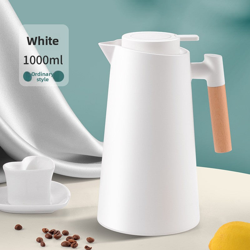 1L Insulated Thermal Jug with Wooden Handle