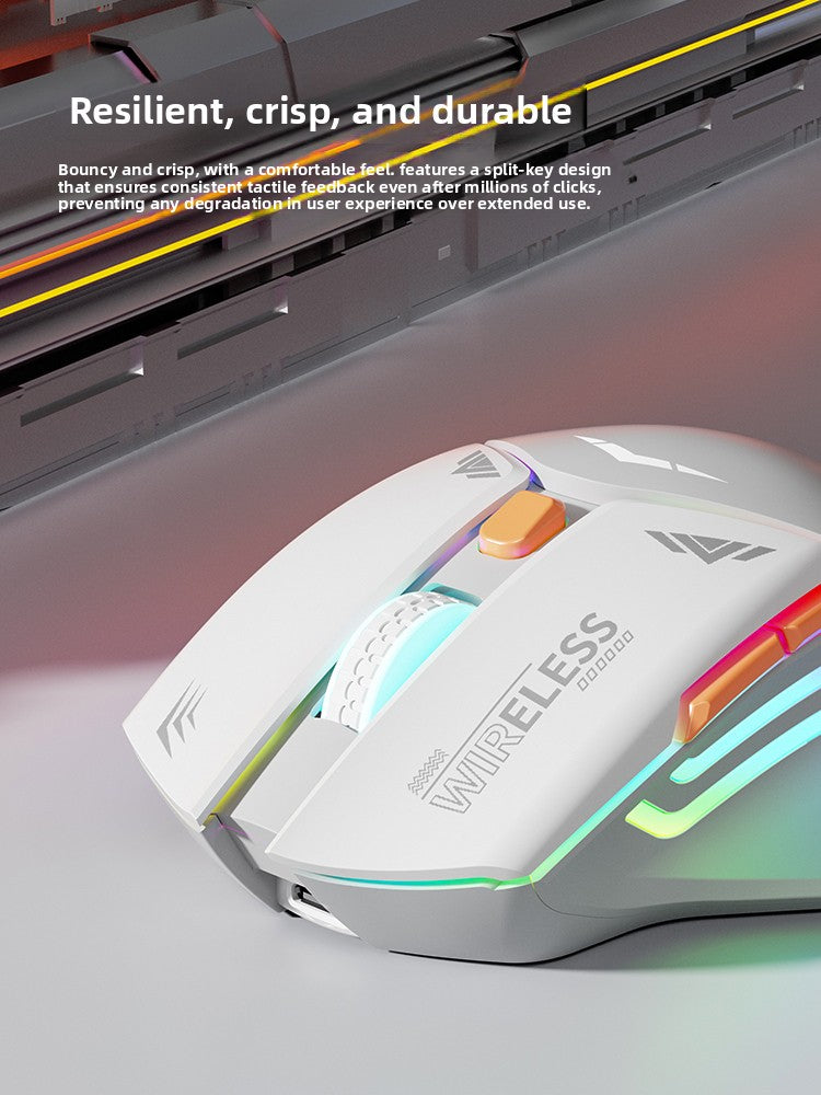 550 Mecha Rechargeable Wireless Gaming Mouse – Quiet Clicks