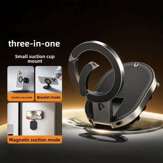 S09 3-in-1 Foldable Magnetic Phone Holder with Suction Cup & Clip — QIUOLA | qiuola.com